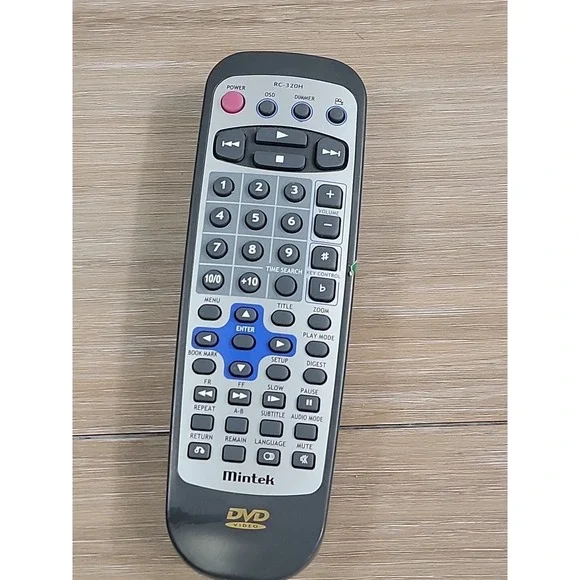 Mintek DVD Player Remote Control Model RC-320 Silver Gray Tested Working OEM - Picture 6 of 7